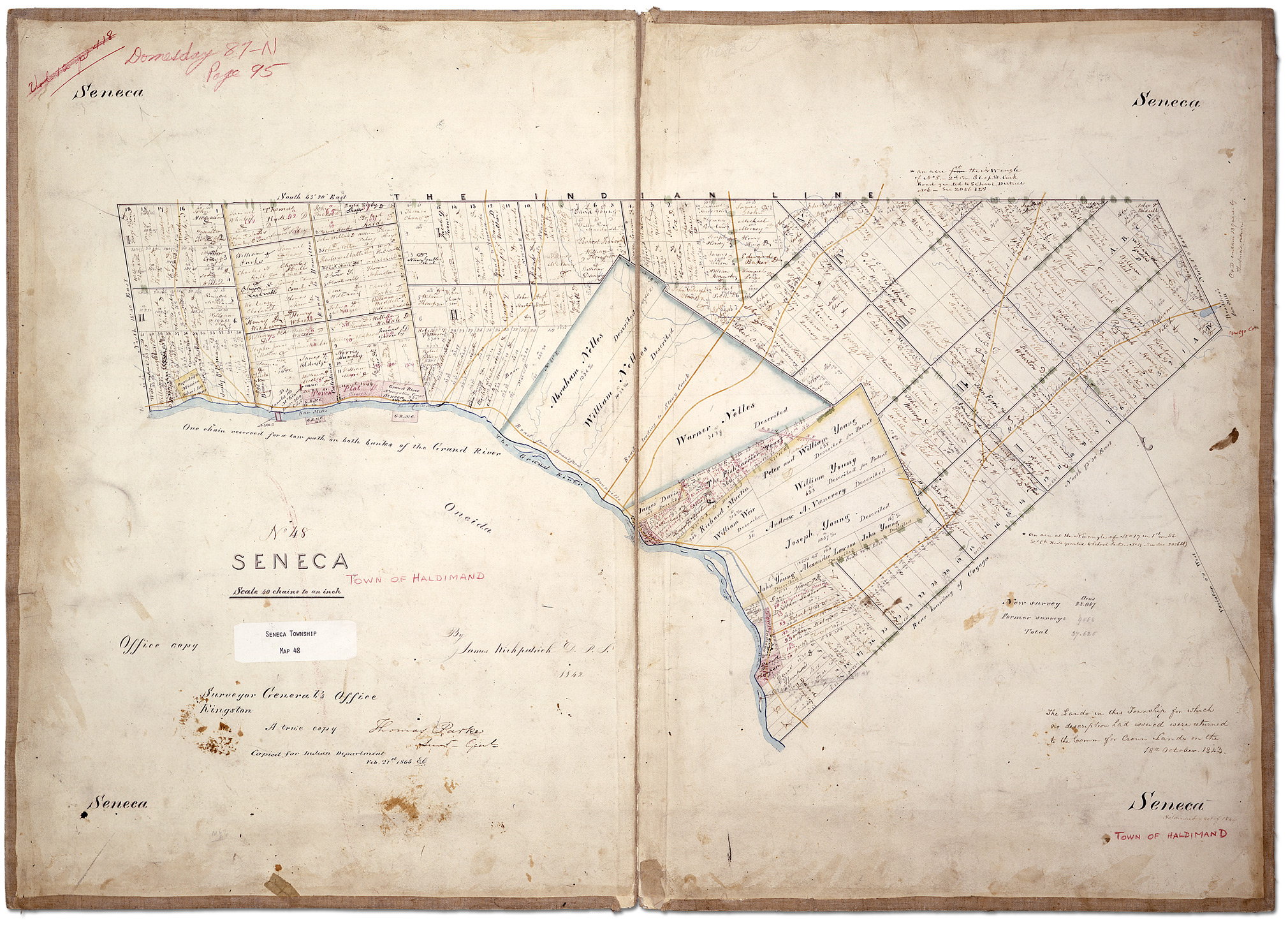 Plan de concessions du canton de Seneca