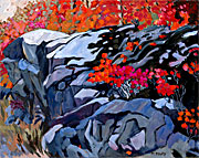 Thumbnail of painting Roadside Rocks 