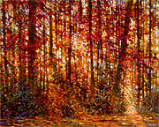 Thumbnail of painting Forest Light Series: Autumn Rustling Leaves 