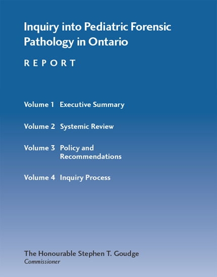 Report - Inquiry into Pediatric Forensic Pathology in Ontario