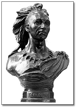Portrait bust of Tecumseh, 1896
