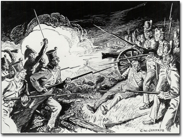 Dessin : The Battle of Lundy's Lane, [vers 1921]