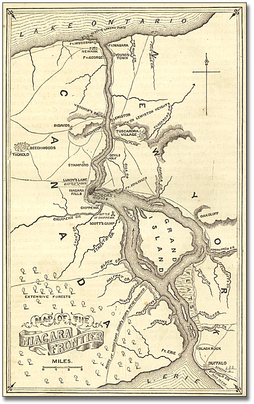 Illustration: Map of the Niagara Frontier, 1869