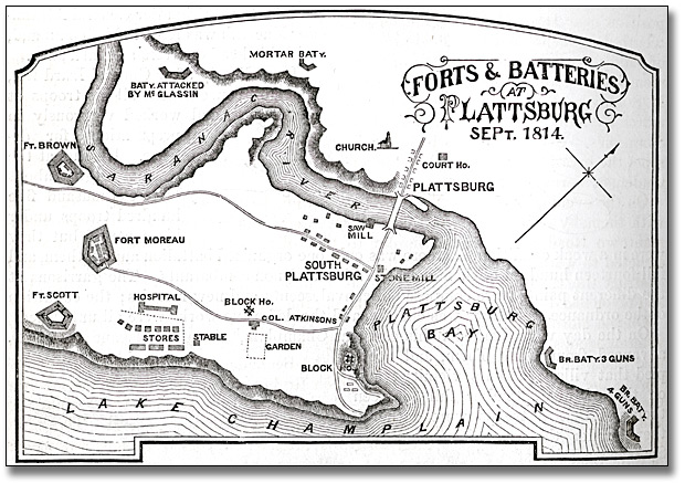 Forts and Batteries at Plattsburg, 1809, 1809