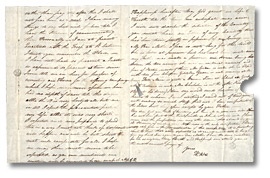 Letter from William Merritt (12 Mile Creek) to Catherine Prendergast, February 9, 1814 (pages 6 and 7)
