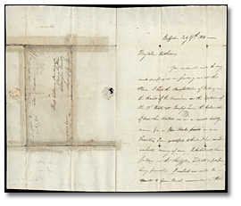 Letter from William Merritt (Buffalo) to Catherine Prendergast, July 27, 1814 (Pages 1 and 4)