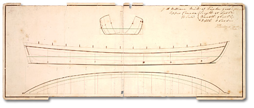 Dessin d’un bateau, [1814]