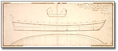 Drawing of a bateau