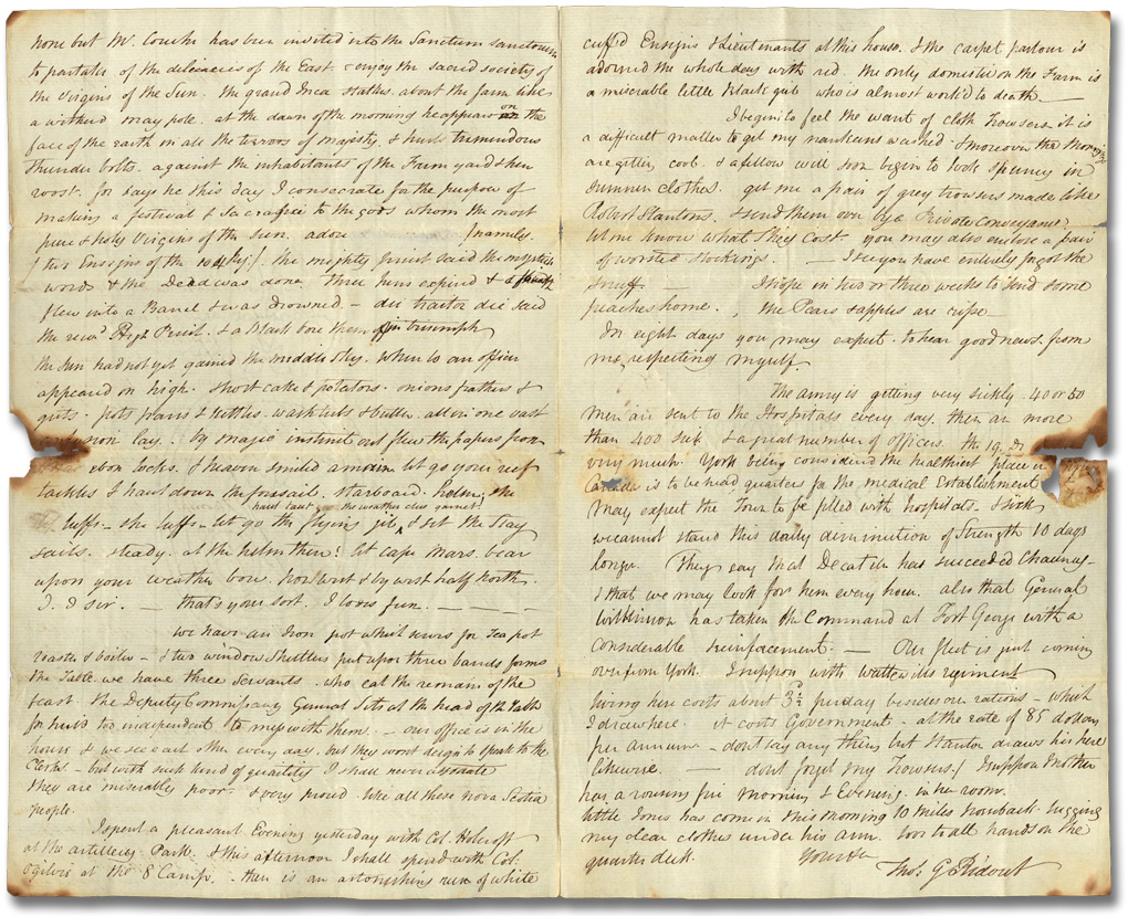Lettre de Thomas G. Ridout (4 Mile Creek) à son frère, George Ridout, 4 septembre 1813 (Pages 2 et 3)