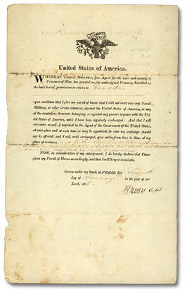 Passport of Captain Henry Nelles, January 7, 1815 [front]