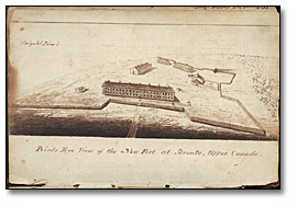 Croquis : Birds Eye View of the New Fort at Toronto, Upper Canada, [vers 1841]