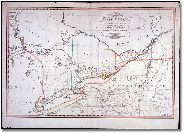 Carte de la province du Haut-Canada, 1800