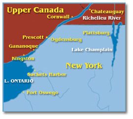 Map of the St. Lawrence area