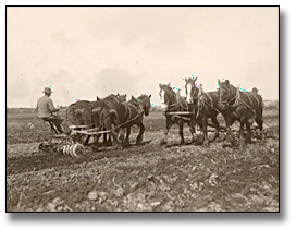 Photo: Disking a Field, 1910