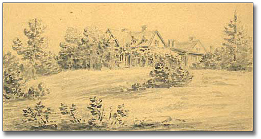 Aquarelle : Blythe [Farm, near Fenelon Falls, Ontario], [vers 1851]