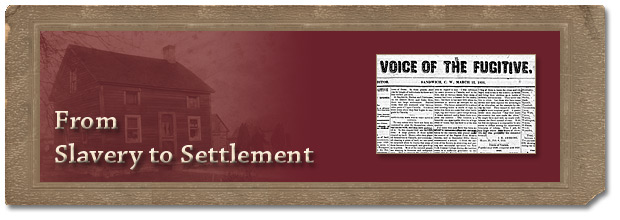 Black History, Alvin McCurdy Collection: From Slavery to Settlement - Page Banner