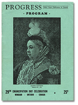 Programme publié par Progress : the Oldest Negro publication in Canada, [vers 1901]