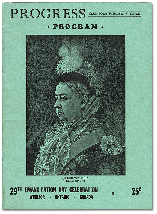 Programme publié par Progress : the Oldest Negro publication in Canada, [vers 1901]