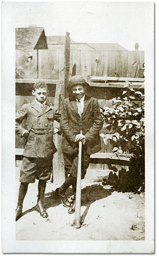 Photo: Vince and Reg Bryant strike a sports-oriented pose, [ca. 1910]