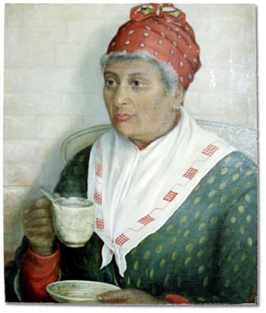 Oil on canvas: Mrs. Pipkin, who was formerly enslaved, 1870s