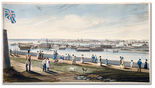 Print: Kingston from Fort Henery [Henry], [ca. 1828]