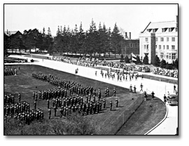 Photo: Special review day at Ontario Agricultural College [ca. 1939-1946]