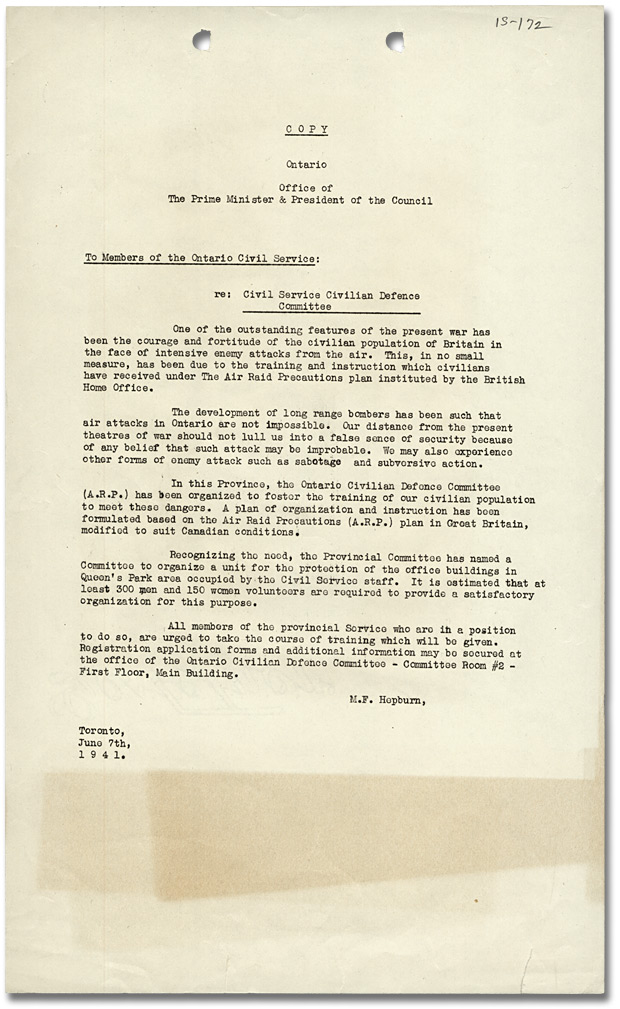 Photographie : Correspondance interministérielle et intergouvernmentale du ministère du Trésor, 7 juin 1941