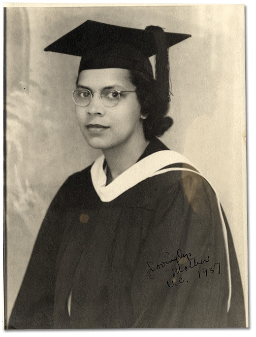 Photo: May Edwards Hill, Graduate of University of California with Certificate in Social Work, 1937
