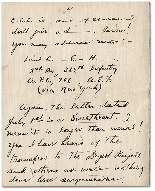 Letter from May Edwards Hill to Daniel G. Hill II, January 5, 1919, Page 4