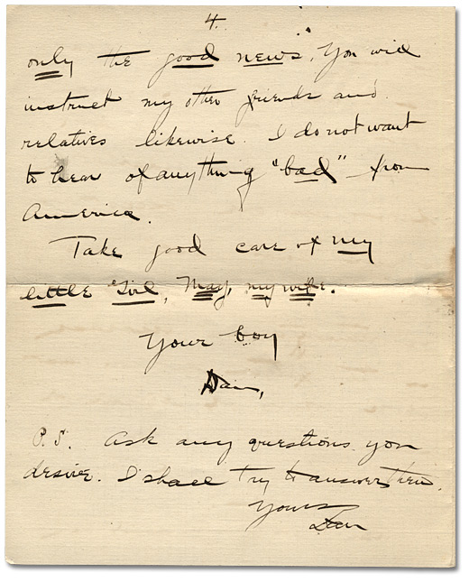 Letter from Daniel G. Hill II to May Edwards Hill, August 1, 1918, Page 4