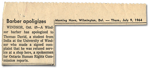 Clipping from the Morning News, Wilmington, Del., July 9, 1964