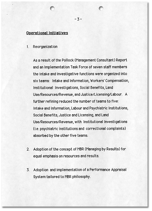 Ombudsman Initiatives 1984-1989, Page 3