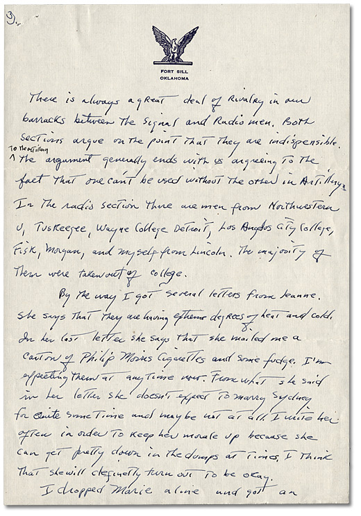 Lettre de Daniel G.  Hill à sa mère et à son père, le 28 février, 1943, Page 3