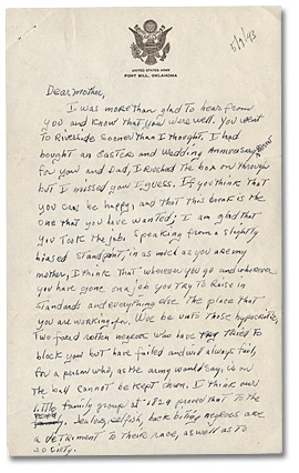 Letter from Daniel G. Hill to mother, May 9, 1943