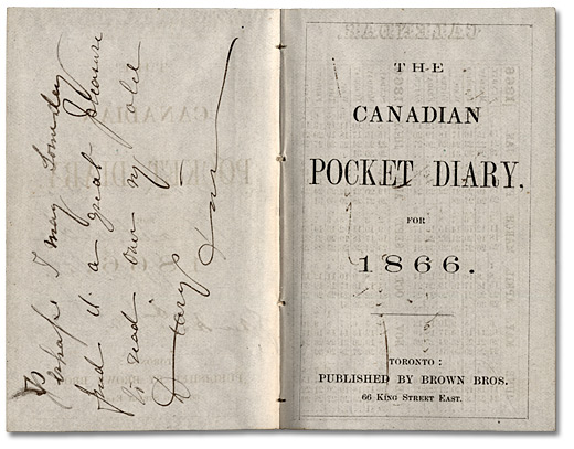 The Canadian Pocket Diary, 1866