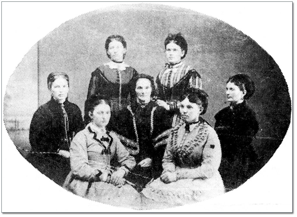 Photo: Frances Milne with her mother and sisters, 1871