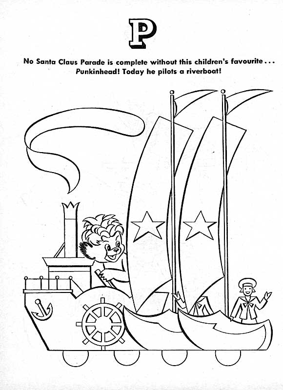 The Archives of Ontario Remembers an Eaton's Christmas: An Eaton's Santa Claus Parade Colouring Book with Punkinhead's North Pole Race (1960) - Page 18