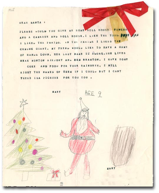 Lettre du Père Noël, 1957