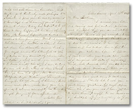 Letter, Roseltha Wolverton Goble to brother Alonzo Wolverton, April 28, 1865 - Pages 2 and 3