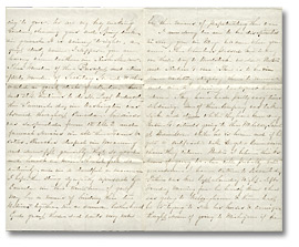 Letter, Roseltha Wolverton Goble to brother Alonzo Wolverton, April 28, 1865 - Pages 1 and 4