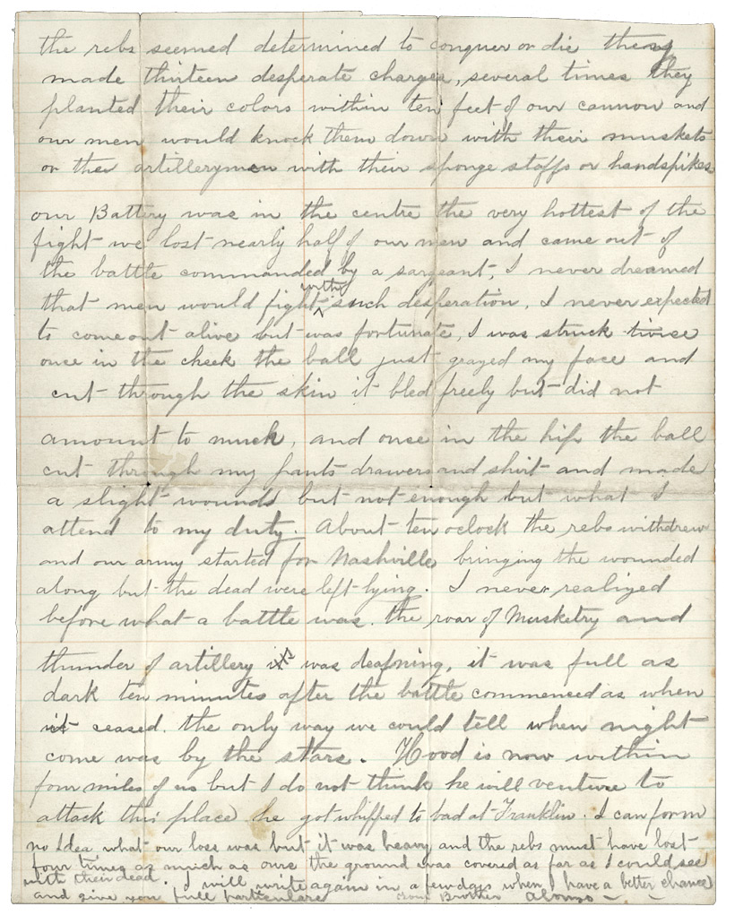 Lettre de Alonzo Wolverton à sa sœur Roseltha Wolverton Goble, le 4 décembre 1864 - page 2