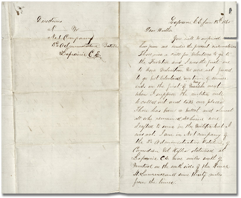 Lettre de Newton Wolverton à son frère Alonzo Wolverton, le 26 janvier 1865 - Pages 1 et 4