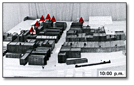 Photo: Model of Fire Path 10:00 pm