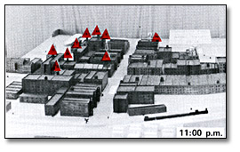 Photo: Model of Fire Path 11:00 pm