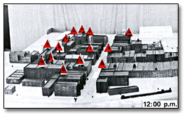 Photo: Model of Fire Path 12:00 pm