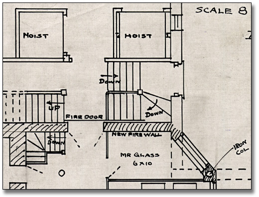 Dessin : Messrs Kilgour Bros. Premises, 21 Wellington St. W., Toronto, 7 mai 1904 (détail)