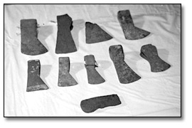Photo: Fur trade artefacts found on Hudson's Bay Company site at Fort Severn, 1959 (photo 1)