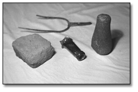 Photo: Fur trade artefacts found on Hudson's Bay Company site at Fort Severn, 1959 (photo 2)