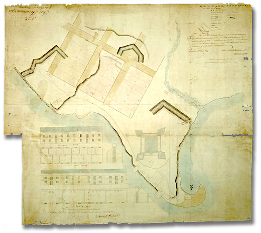 Plan of Old Fort Frontenac and Town Plot of Kingston, October 15, 1784