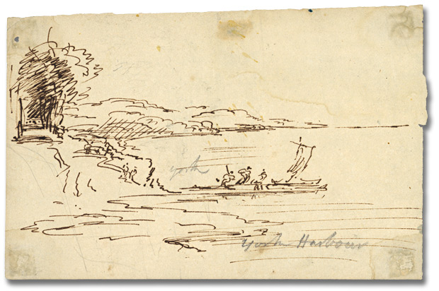 Dessin : York Harbour, [vers 1796], Toronto, Ontario